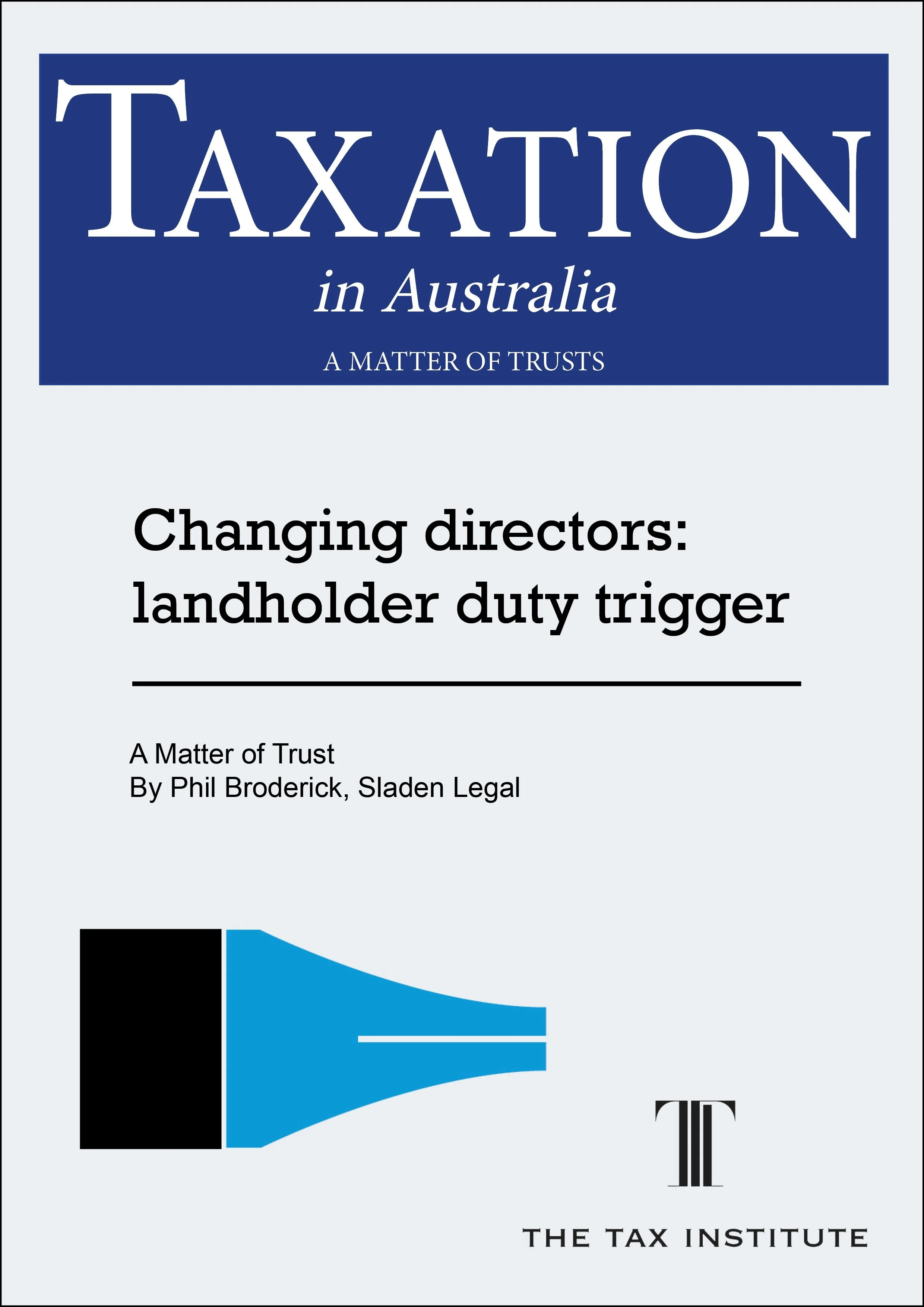 Changing directors: landholder duty trigger