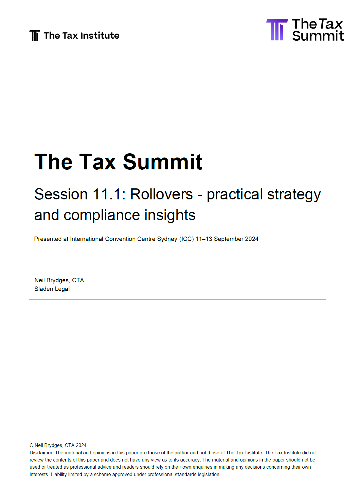 Rollovers - practical strategy and compliance insights