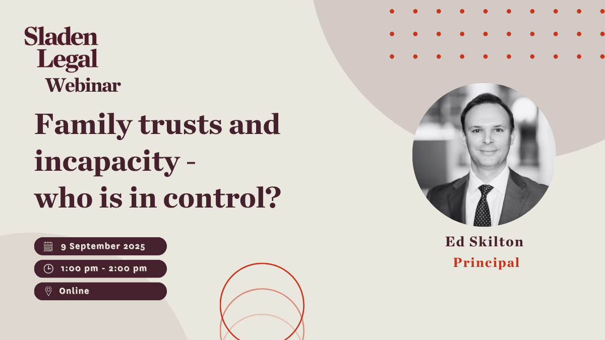 Family trusts and incapacity - who is in control?  