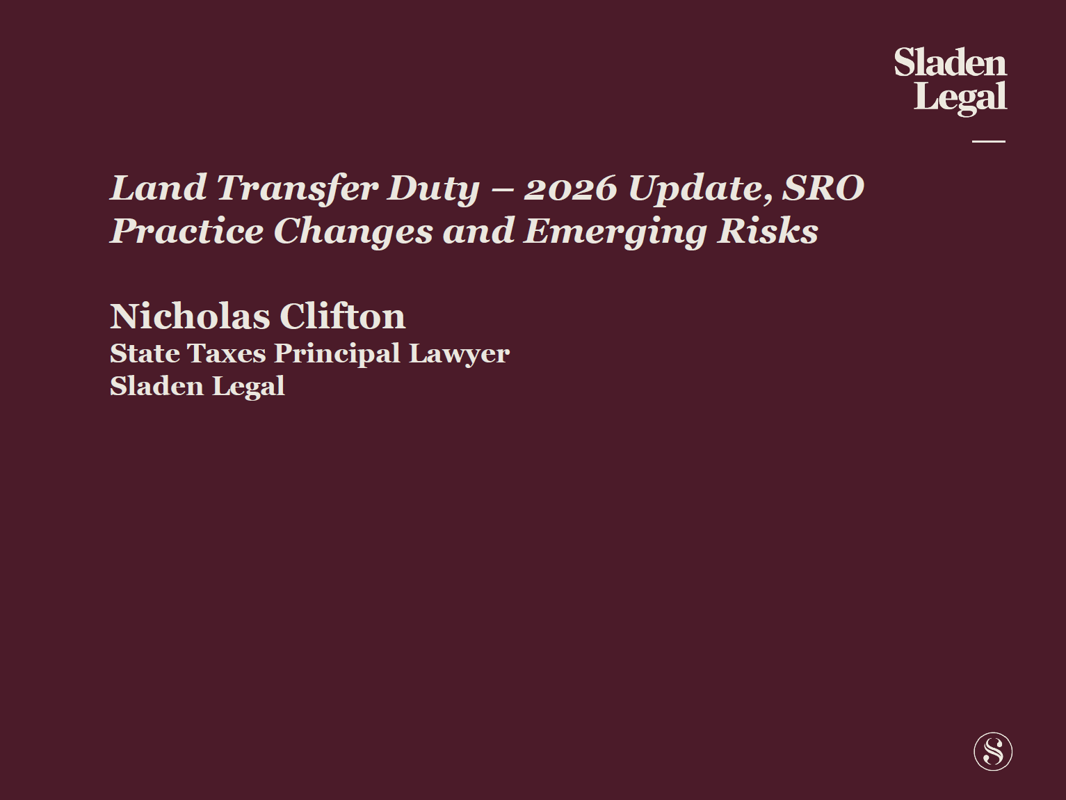 Land Transfer Duty – 2026 Update, SRO Practice Changes and Emerging Risks