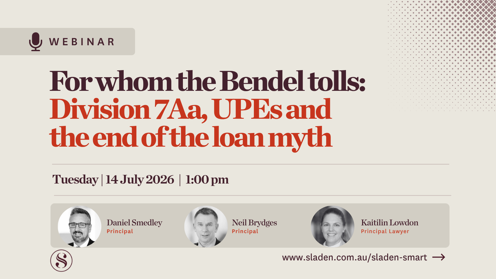 For whom the Bendel tolls: Division 7Aa, UPEs and the end of the loan myth