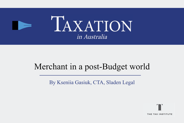 Merchant in a post-Budget world