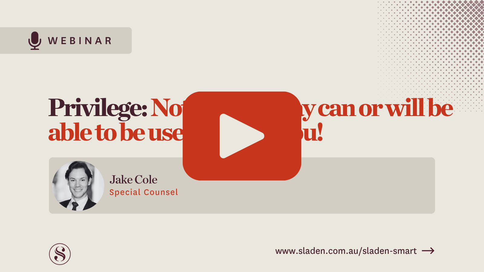 Nothing you say can or will be able to be used against you!