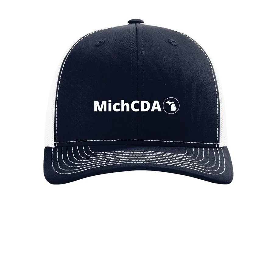 MichCDA Printed Snapback Trucker Cap - $20