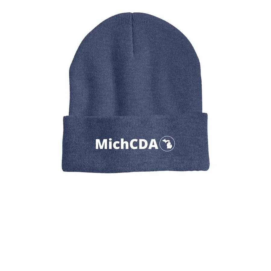MichCDA Printed Cuffed Beanie - $20