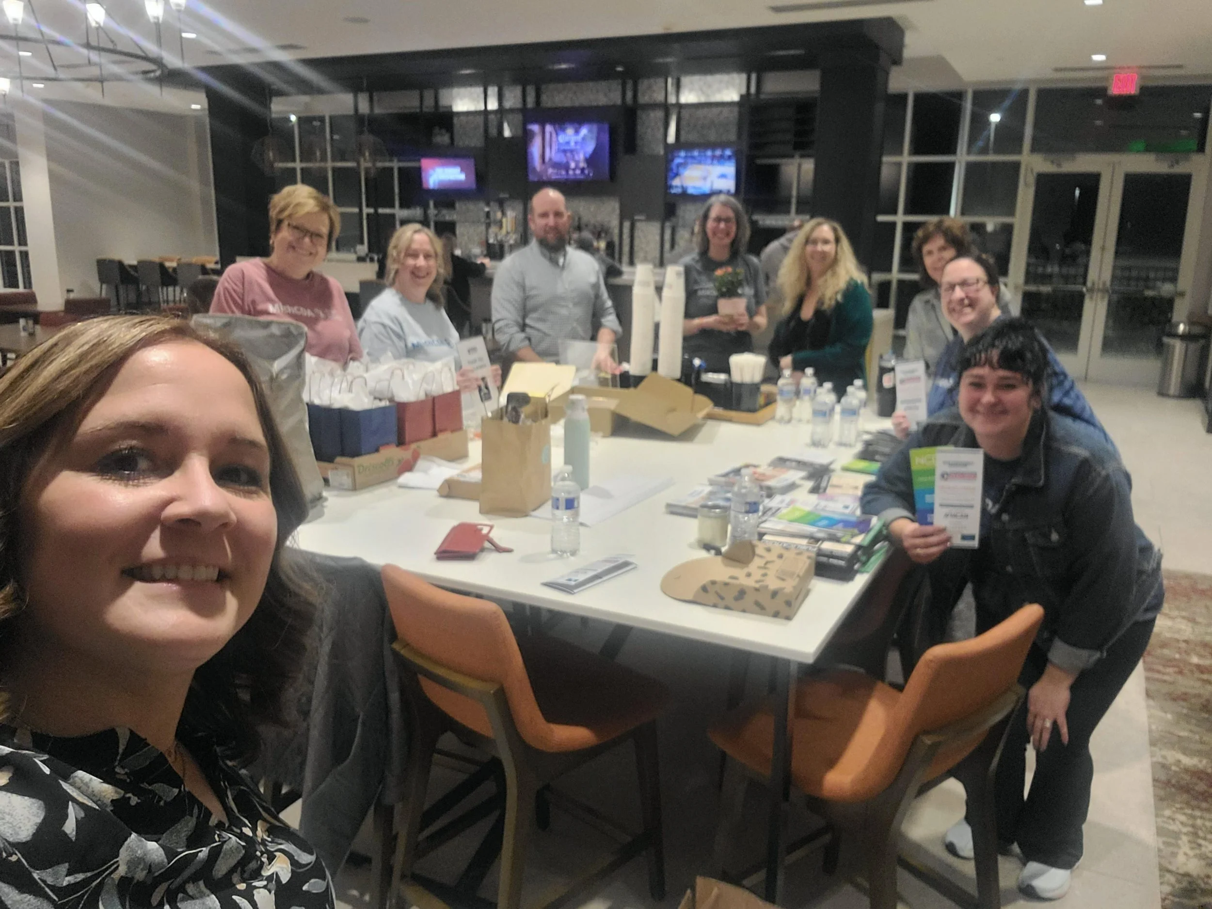 MichCDA board night before preparations