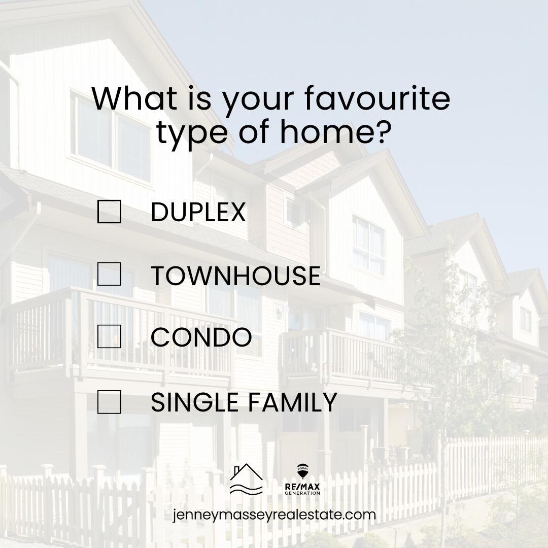 🏡 Home is where the heart is, and I want to know - what's your favourite type of home? ❤️ 

#jenneymasseyrealestate #vancouverisland #vancouverislandrealestate #vancouverislandrealtor #realtorlife #homesweethome #dreamhome