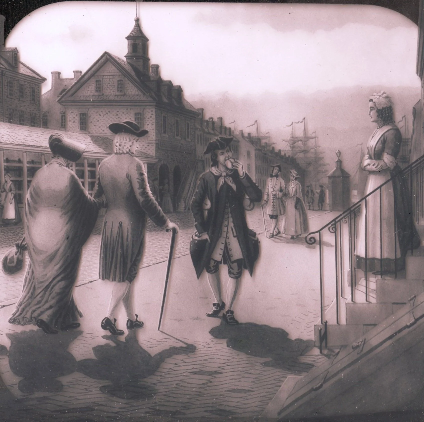 Ben Franklin's Arrival Photo - Lantern Slide 2023.jpg