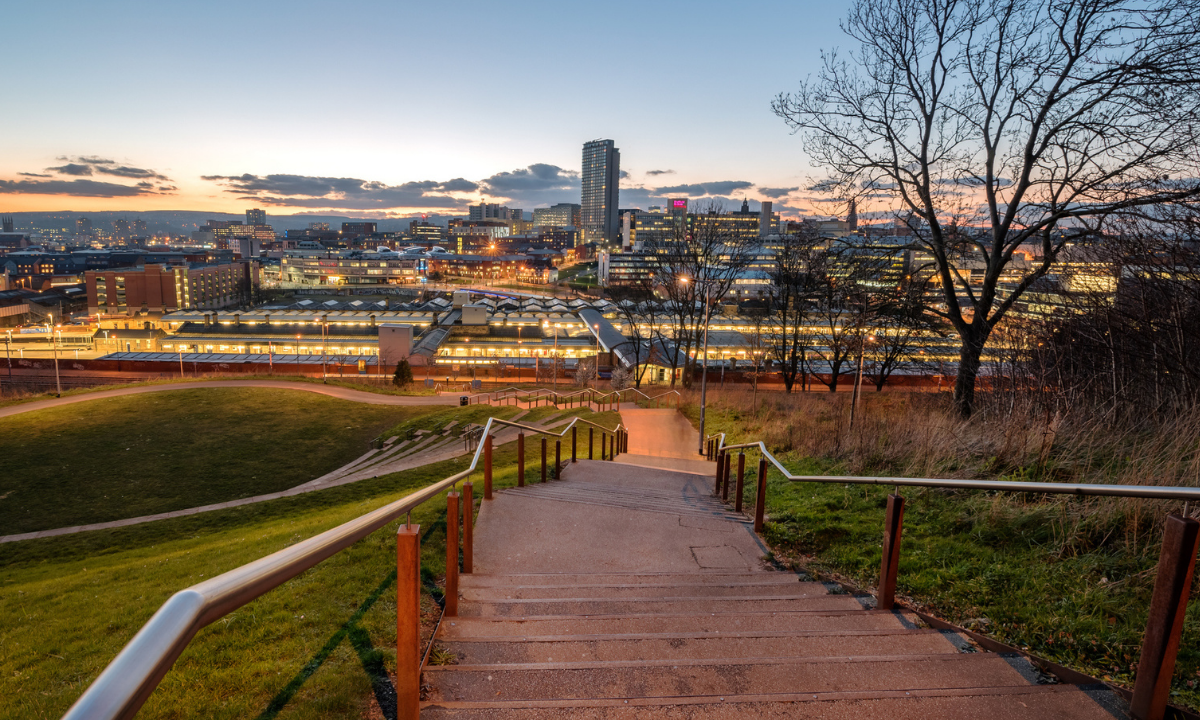 Overlook of Sheffield city centre.