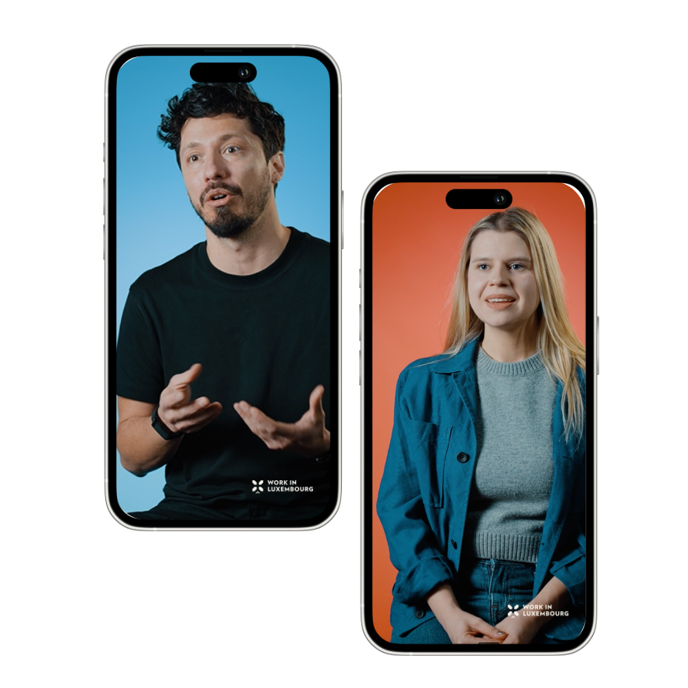 Testimonial videos of international that moved to Luxembourg.