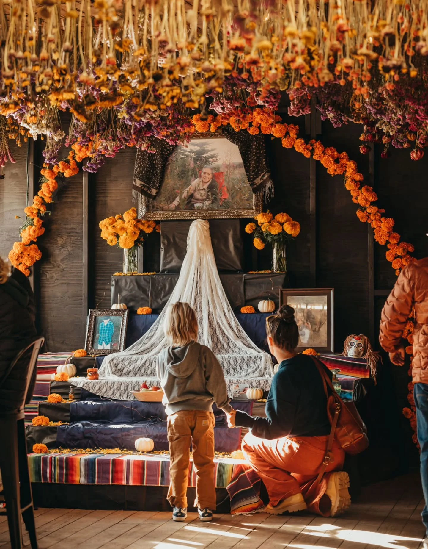 🏵 I absolutely LOVE sharing this day with you, but this year we decided not to host a Day of the Dead celebration at Pear Bloom Farm. My energy has been focused on postpartum recovery, my kids, and my family. I&rsquo;ve been enjoying sweet snuggles 