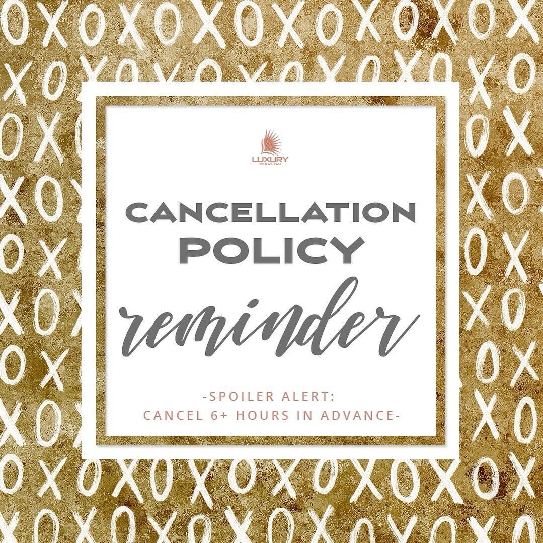 We please ask that you please reschedule or cancel at least 6 hours before the beginning of your appointment or you will be charged a $25 cancellation fee. You may be asked to prepay for future appointments if you do not follow the cancellation polic