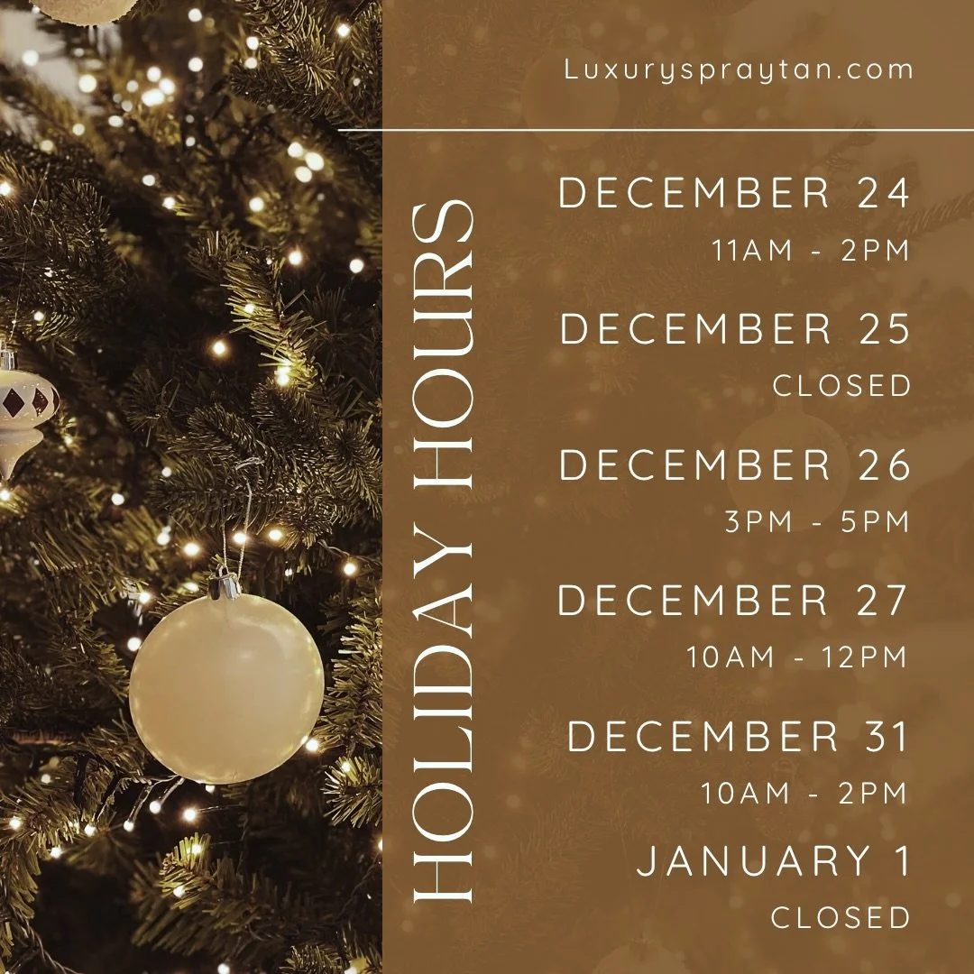 ✨🎄 Holiday Glow Hours Are Here! 🎄✨
The busiest (and bronziest!) season is here, and we&rsquo;re ready to keep you glowing for every party, photo, and mistletoe moment.

Book ahead our schedule could fill faster than Santa&rsquo;s sleigh! ✨

#Luxury
