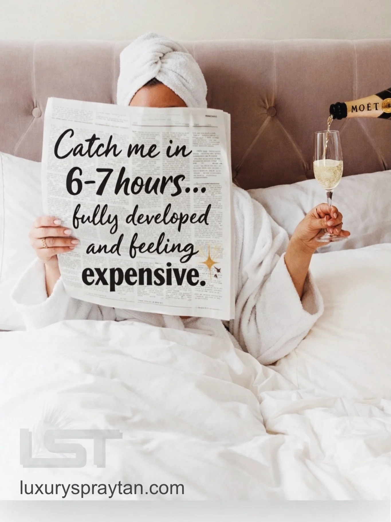 From tee time to tee-off cocktails 🍾
6&ndash;7 hours later&hellip;. fully developed and feeling expensive. Who&rsquo;s in? 

Waste Management is Scottsdale&rsquo;s biggest event your glow should be just as iconic ✨ 
#WasteManagementOpen
#WMPO
#Scott