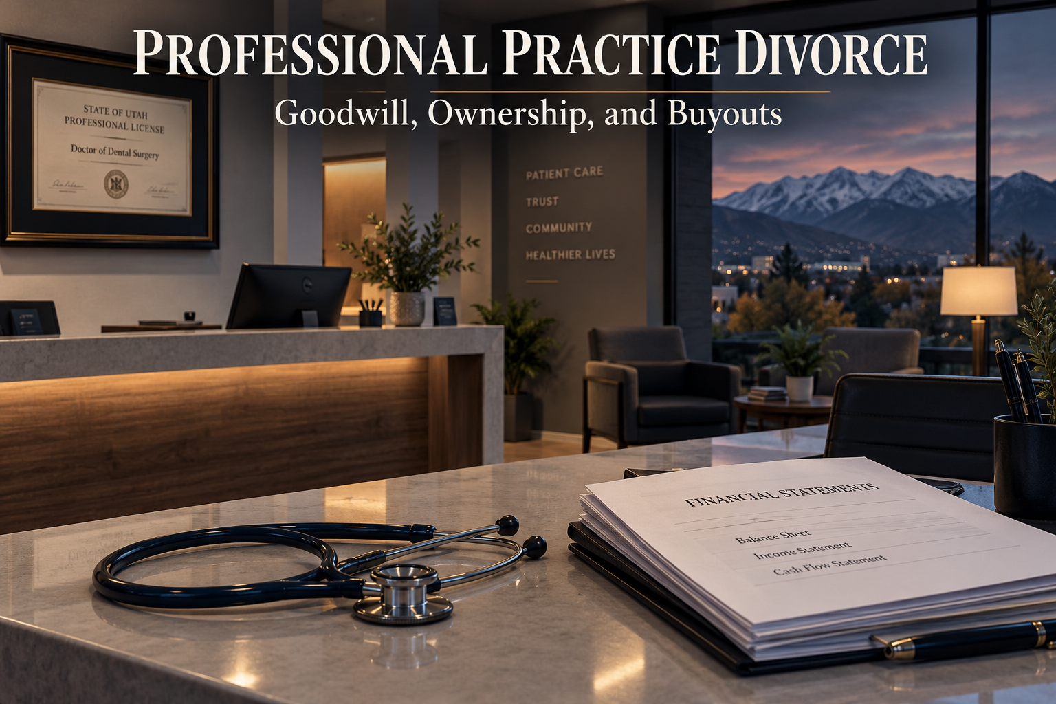 Divorce When You Own a Medical, Dental, or Professional Practice in Utah