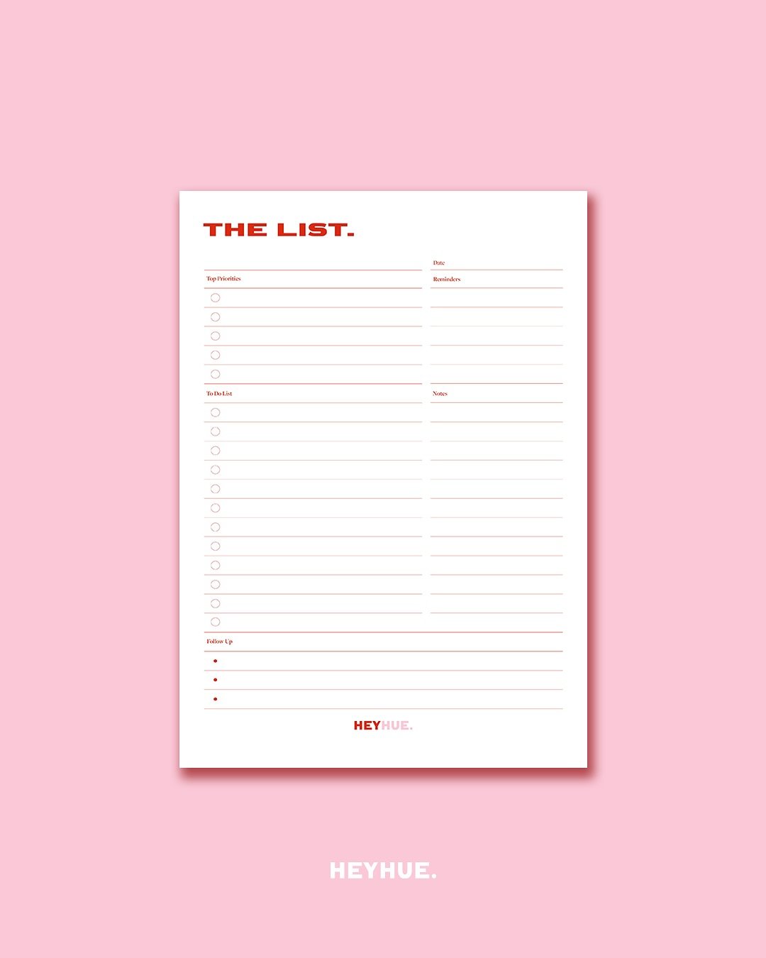 &lsquo;The List&rsquo; - the ultimate list for your busy schedule!☑️ With plenty of space to fill in all the tasks that need completing no matter how big or small. Featuring titles: Top Priorities, Notes, Reminders and Follow up section so that you n