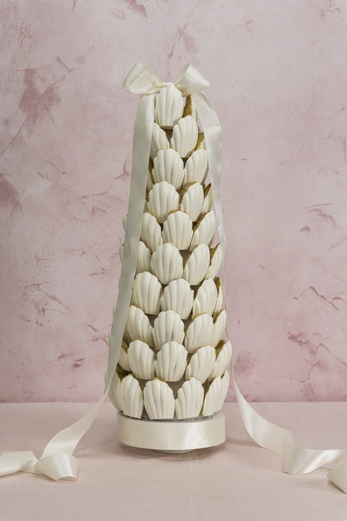 18-inch madeleine tower sculptural dessert centerpiece for luxury events Los Angeles