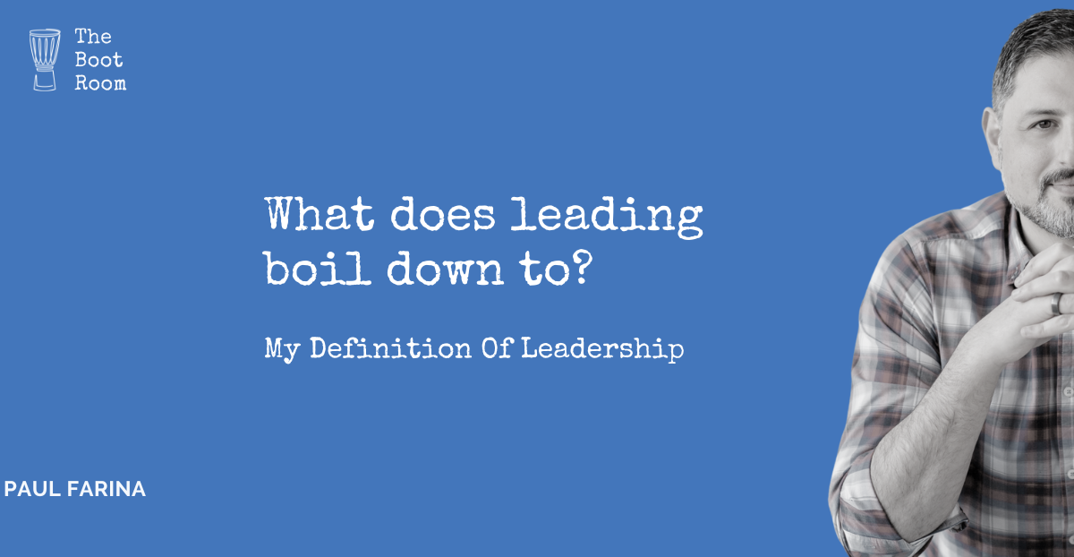 What does leading boil down to?