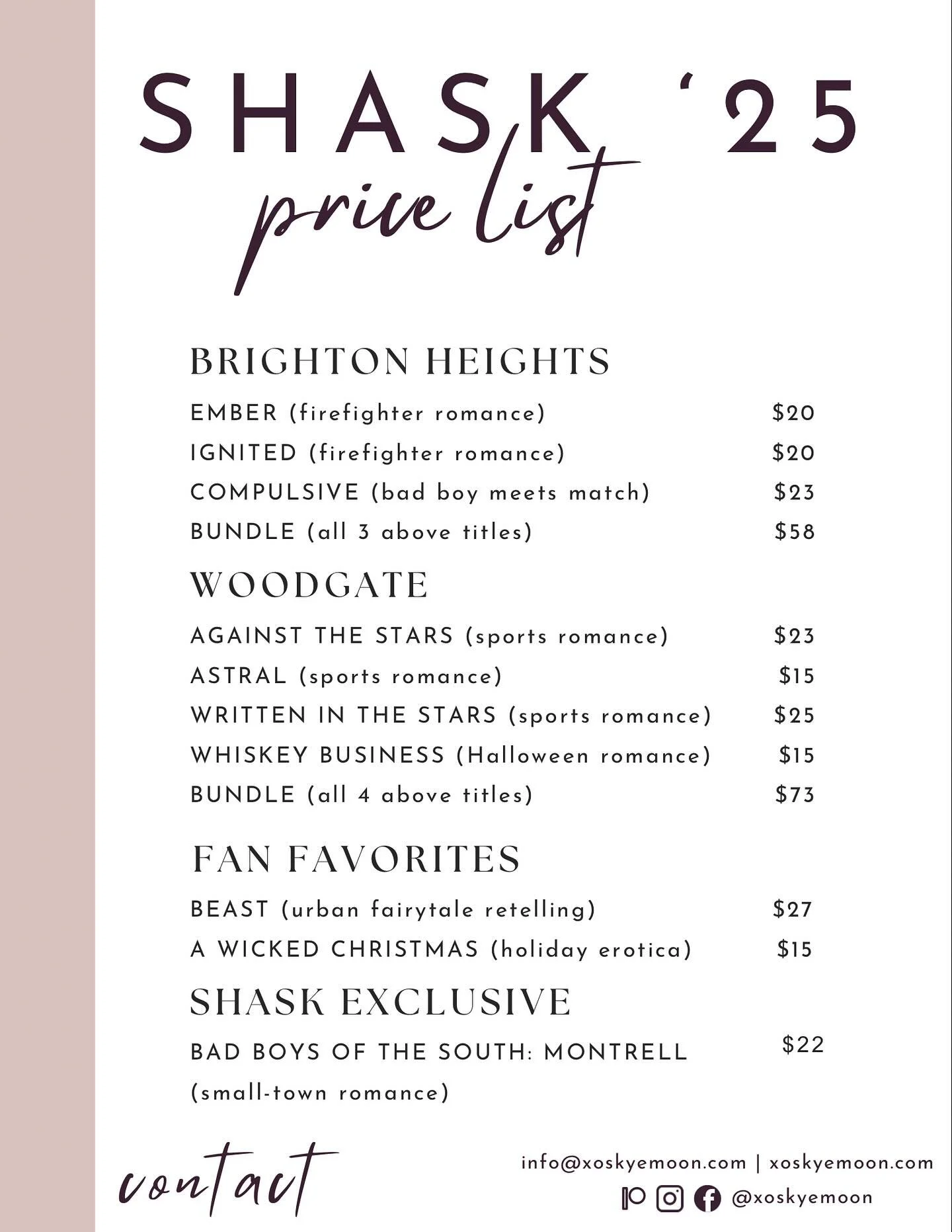 The official SHASK titles 🫶🏽

#skyemoon #blackromance #blackauthor #blackgirlsread