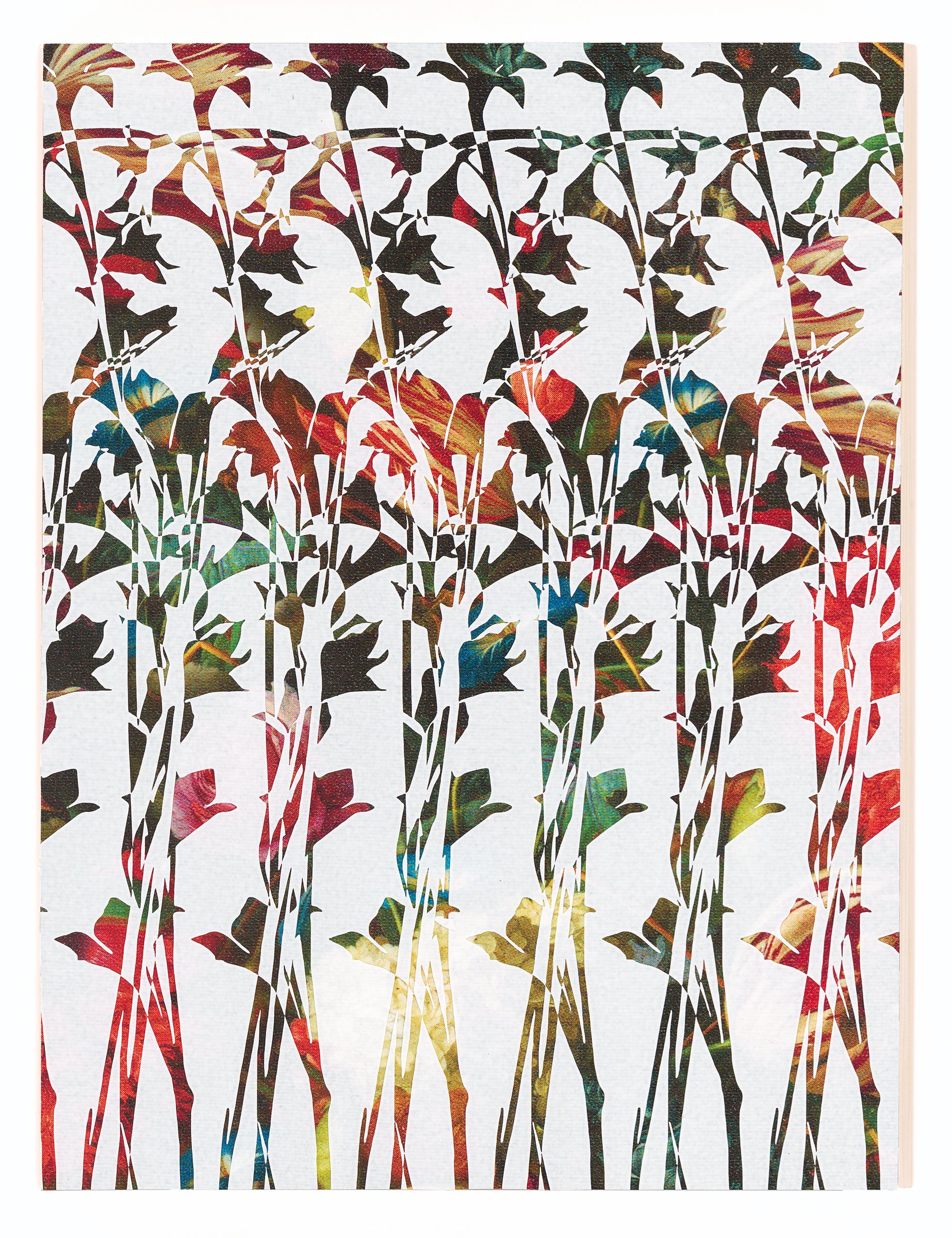 Botanical Screen 5, 2023 Acrylic and archival inkjet on canvas mounted to panel, 12 x 9 x 1 1/2 inches