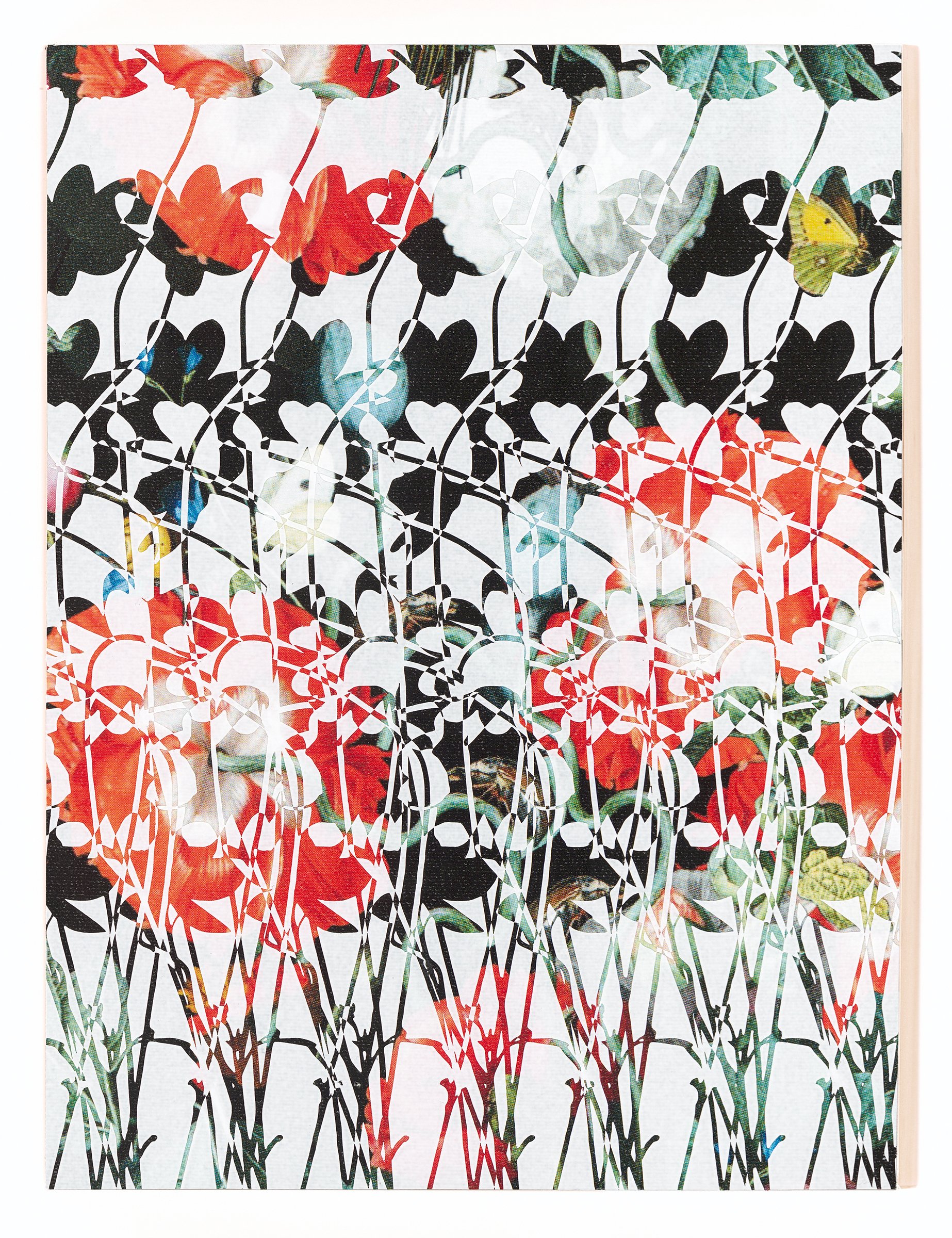 Botanical Screen 2, 2023 Acrylic and archival inkjet on canvas mounted to panel, 12 x 9 x 1 1/2 inches