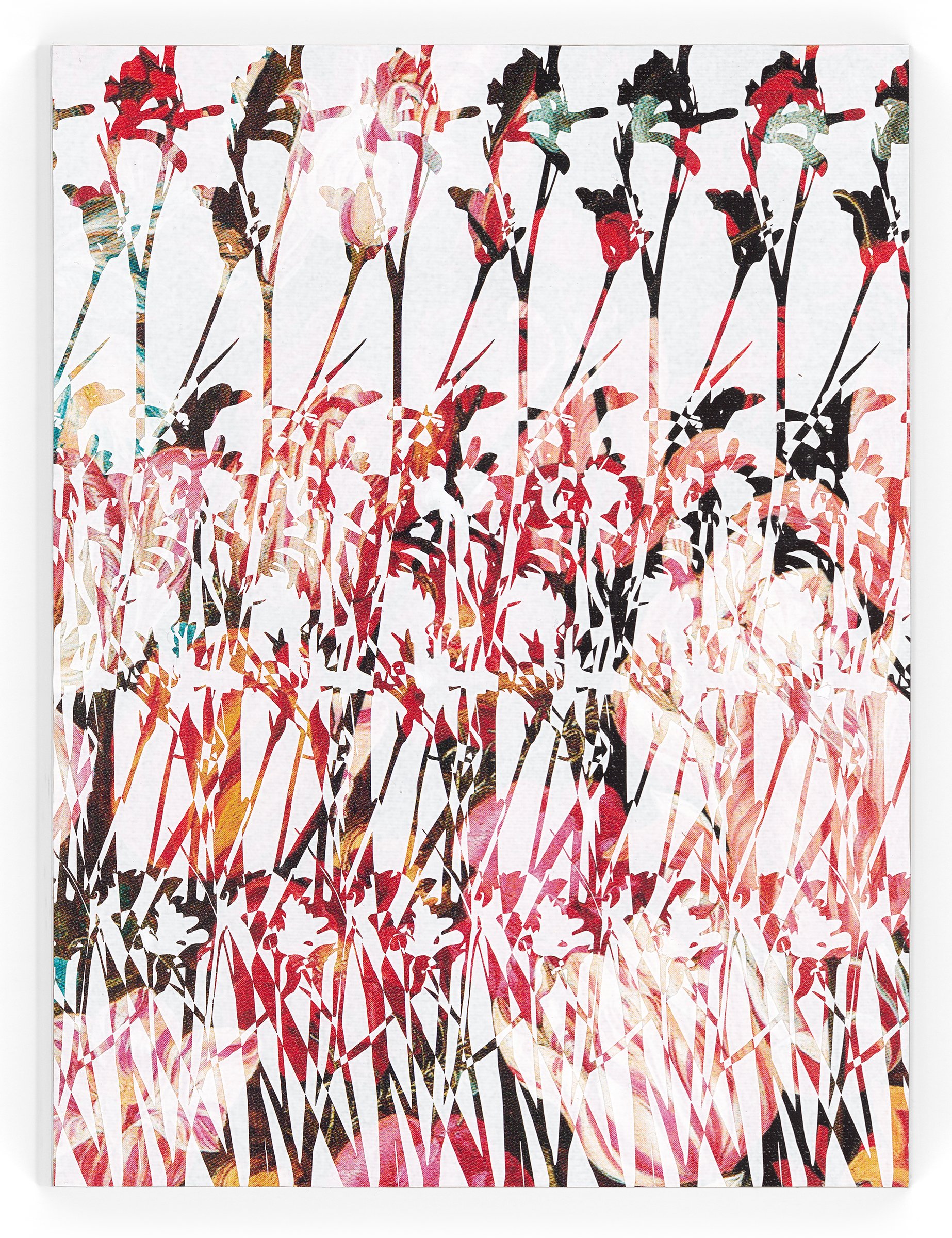 Botanical Screen 8, 2023 Acrylic and archival inkjet on canvas mounted to panel, 12 x 9 x 1 1/2 inches