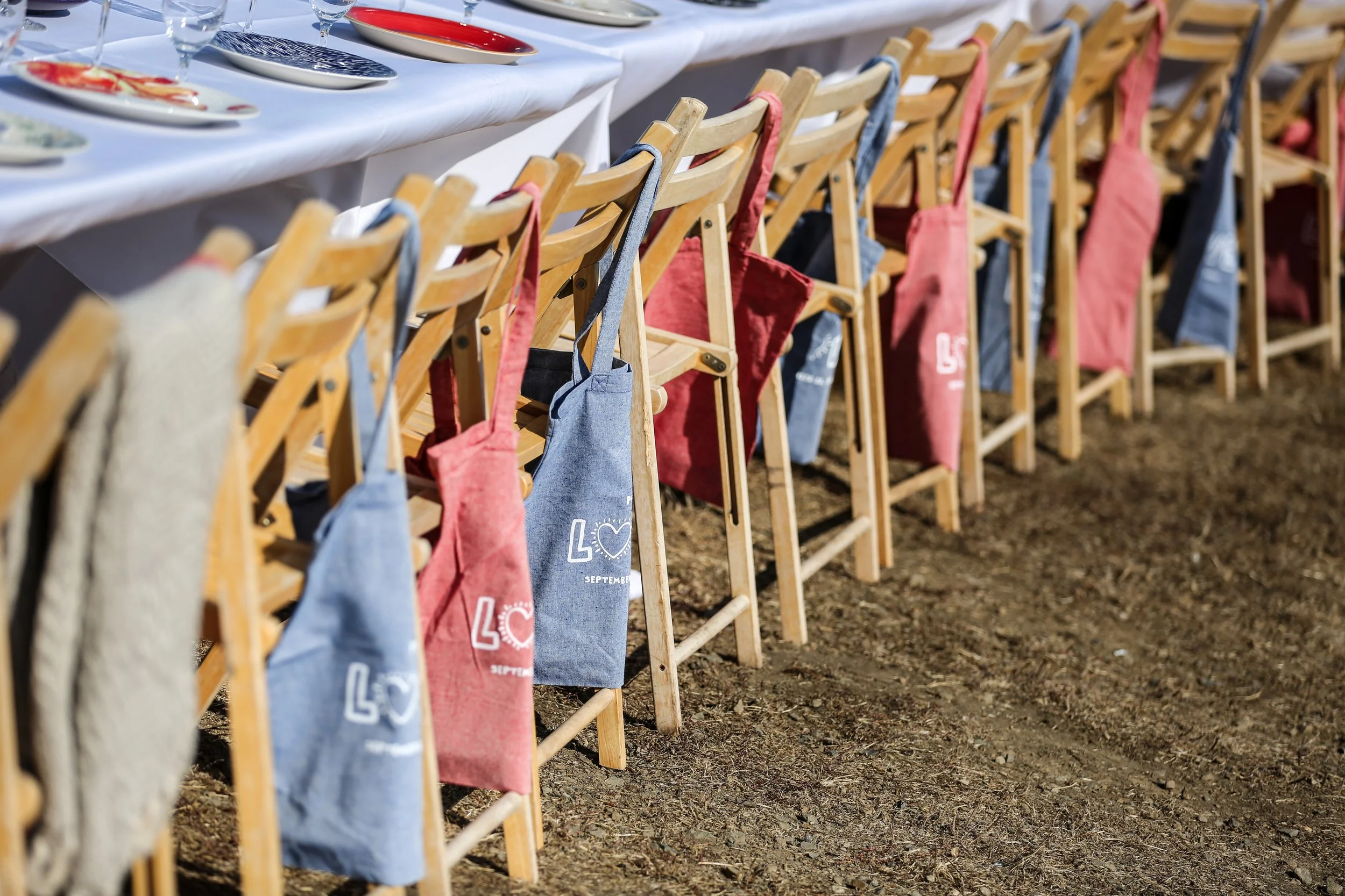 gift bags at corporate catering event