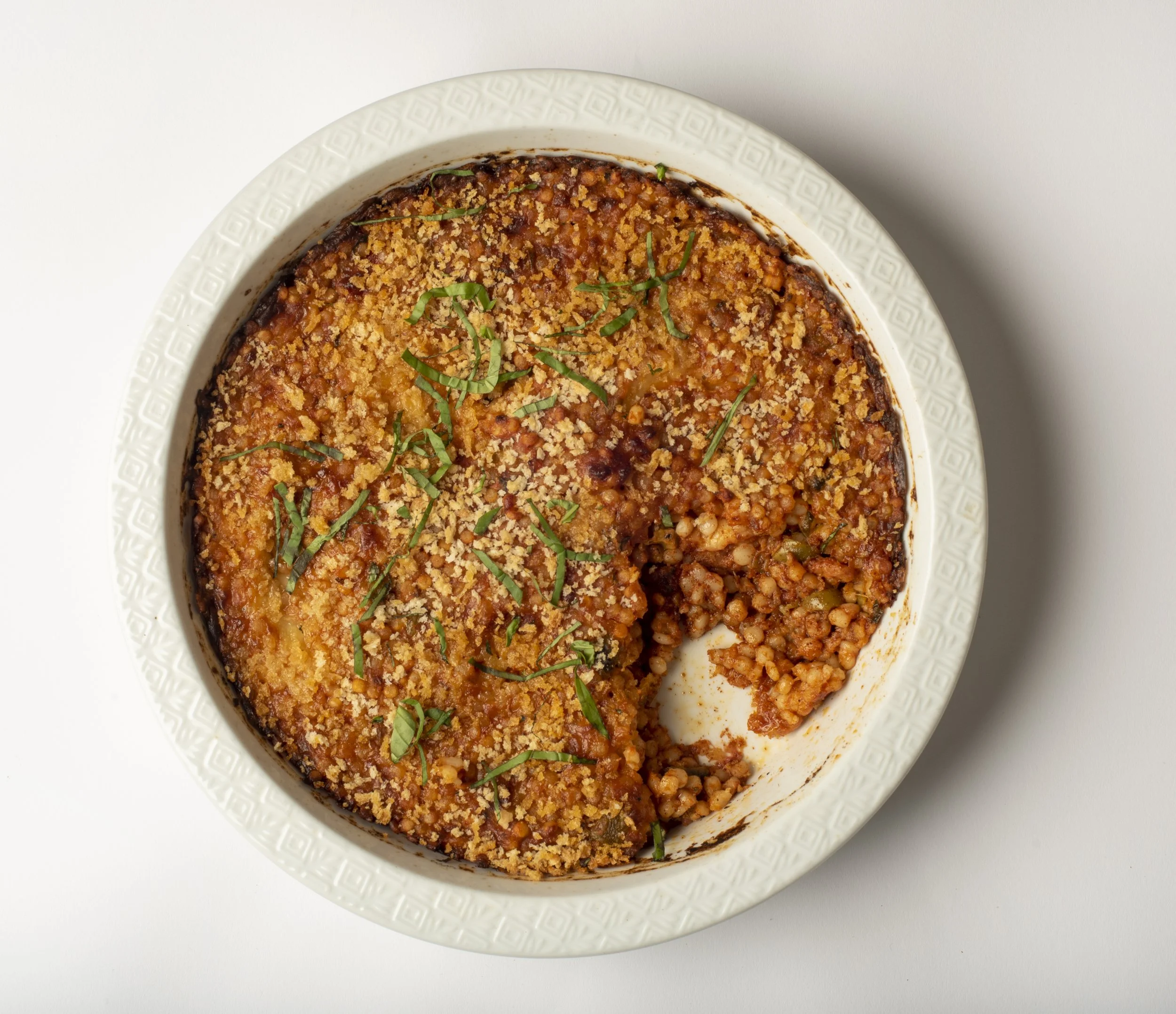 Israeli Couscous With tomatoes Sauce 