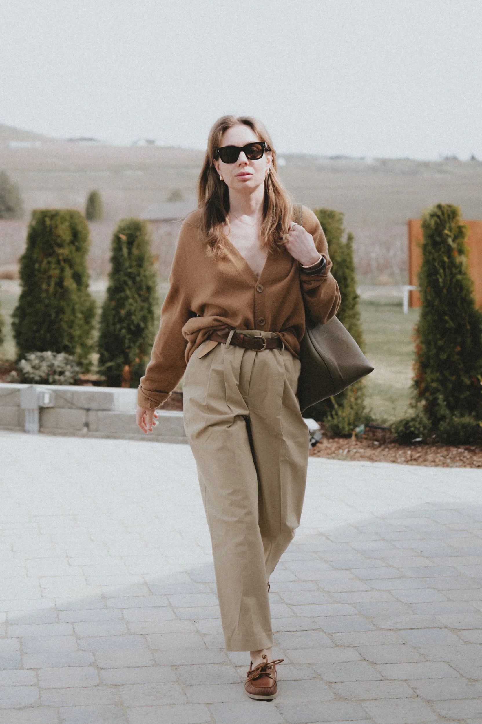 Guest in Residence cardigan in almond 