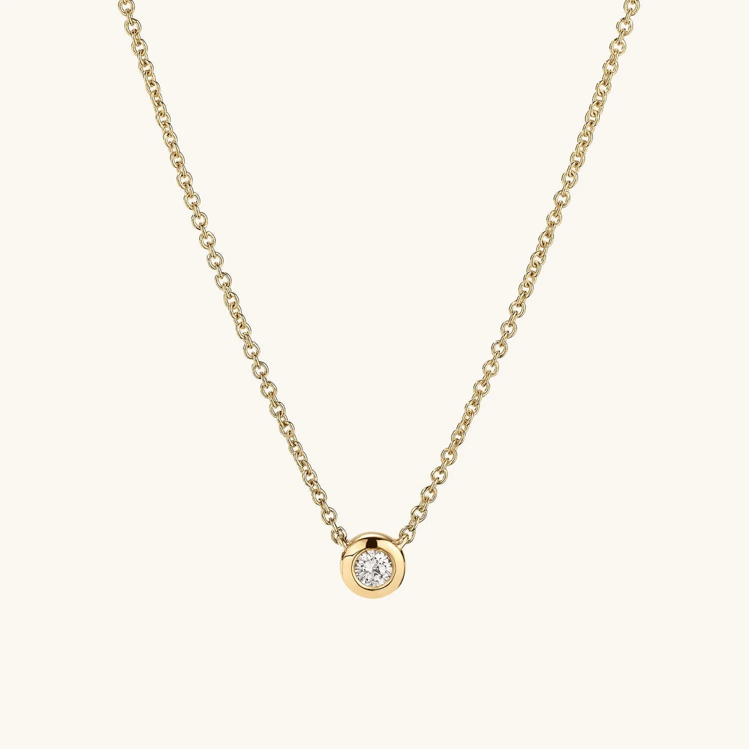 Mejuri Diamond Necklace 14k Solid yellow gold