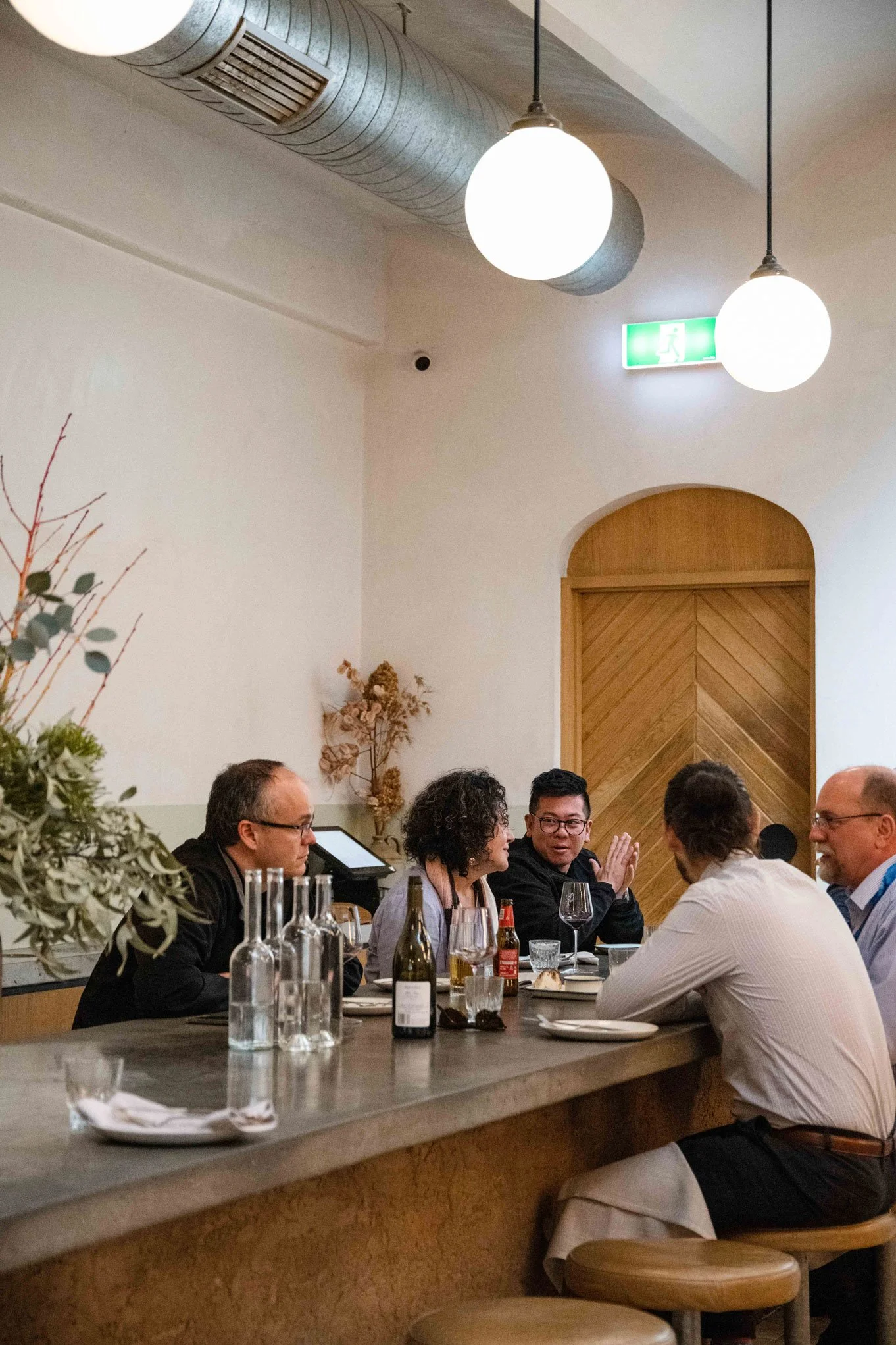 Concrete table (seats 3-10).