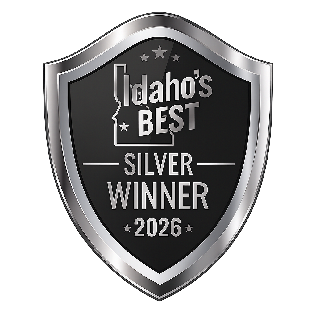 Idaho’s Best 2026 Silver Winner award badge for Simler Solutions in the Panhandle region.