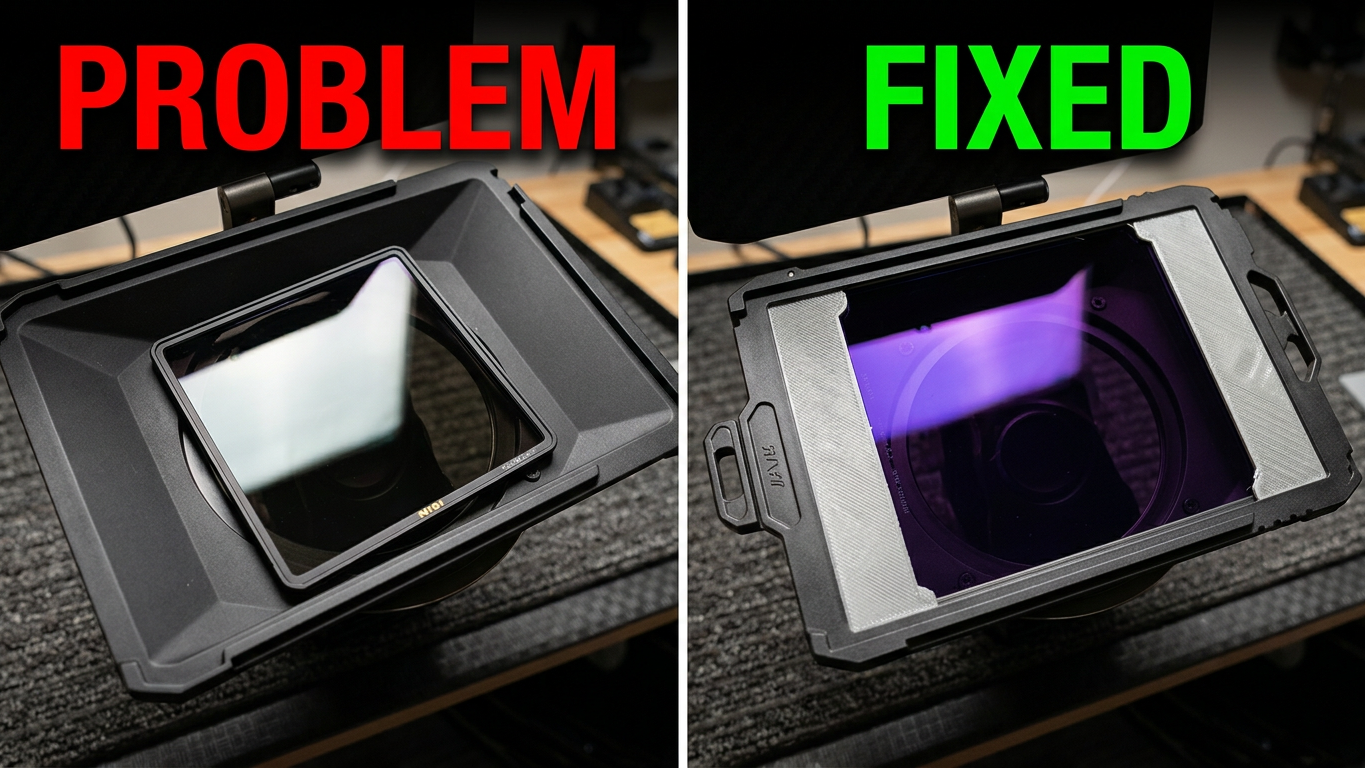 A square video filter to rectangular holder converter