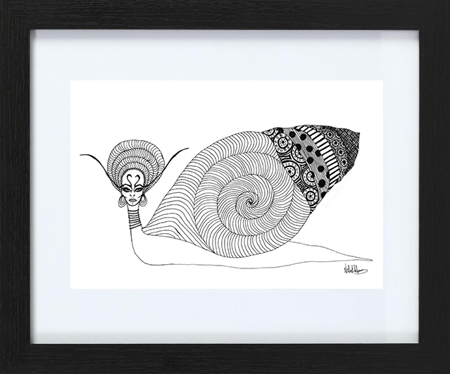 Snail Lady Print