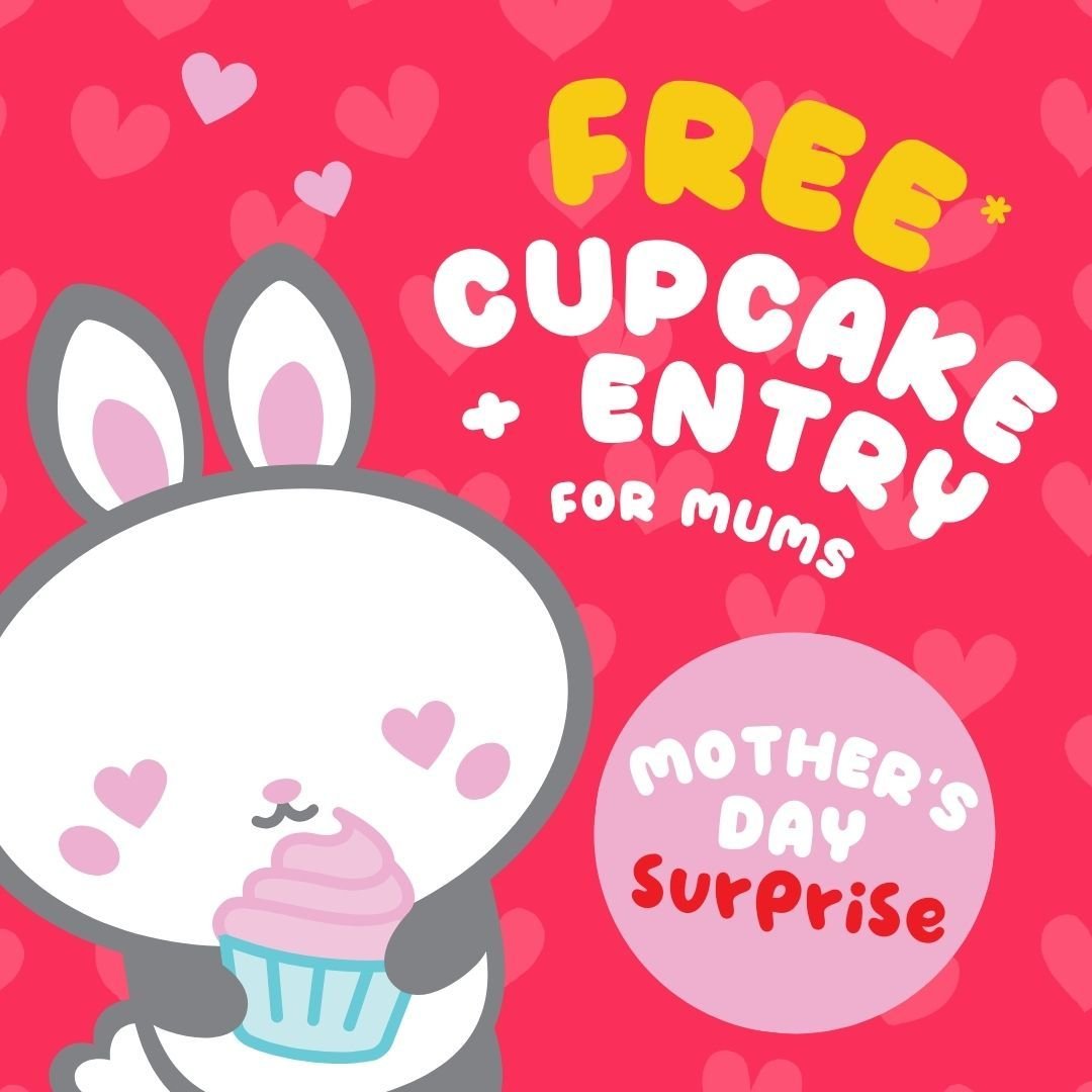 Make Mum feel extra special this Mother's Day! ✨ Let the kids craft adorable cards in our FREE workshops, then unleash their inner adventurers in our interactive playland. 💝 Also, this weekend relax and enjoy a delicious meal (with FREE cupcakes for