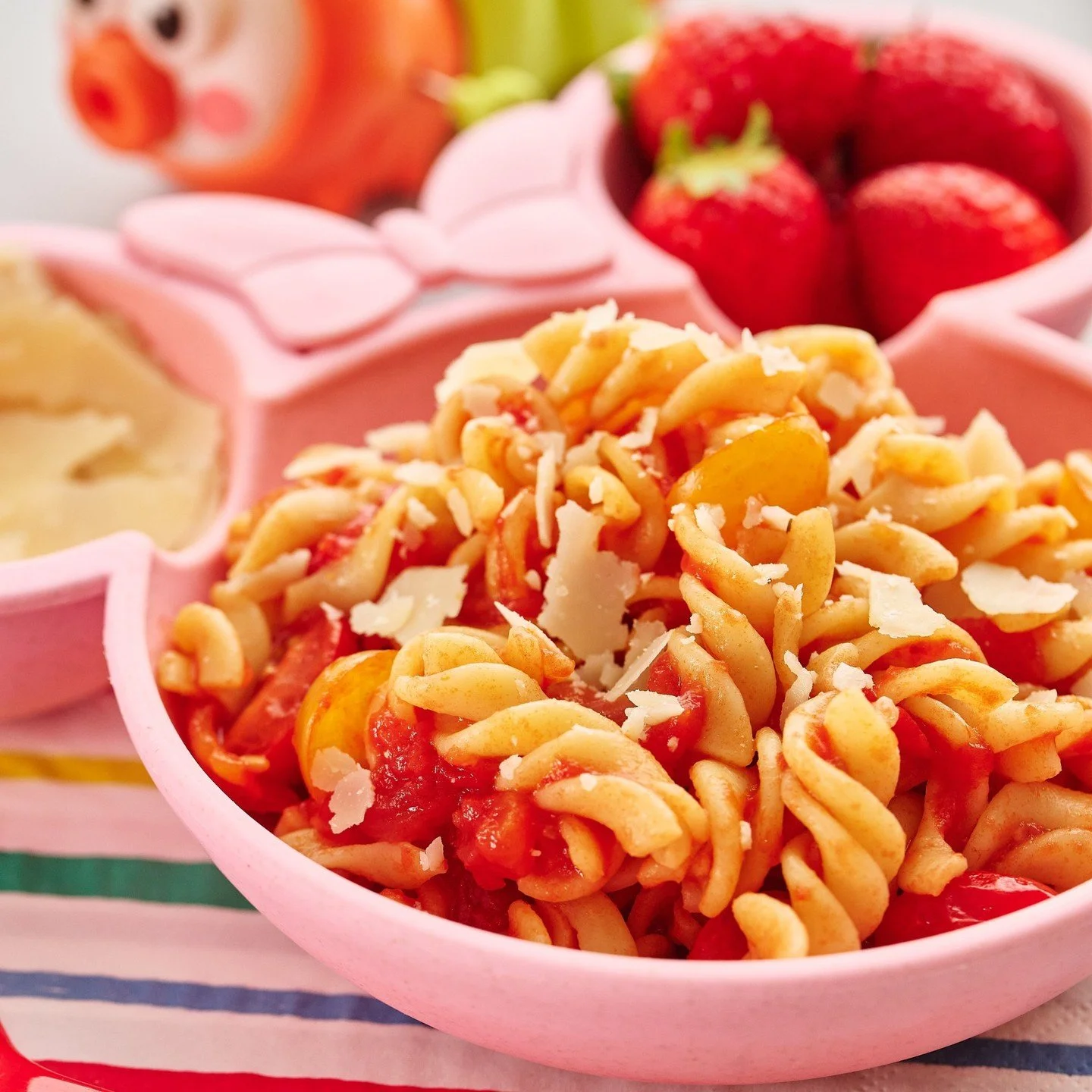 🚨 Kids&rsquo; pasta fave! 🍝🍅 The Cherry Tomato Trivelle is fun to eat, full of flavour, and made for little foodies! 🧒💛 Grab this kids&rsquo; favourite at Carlingford, Canberra, Southland, or Penrith! ✨