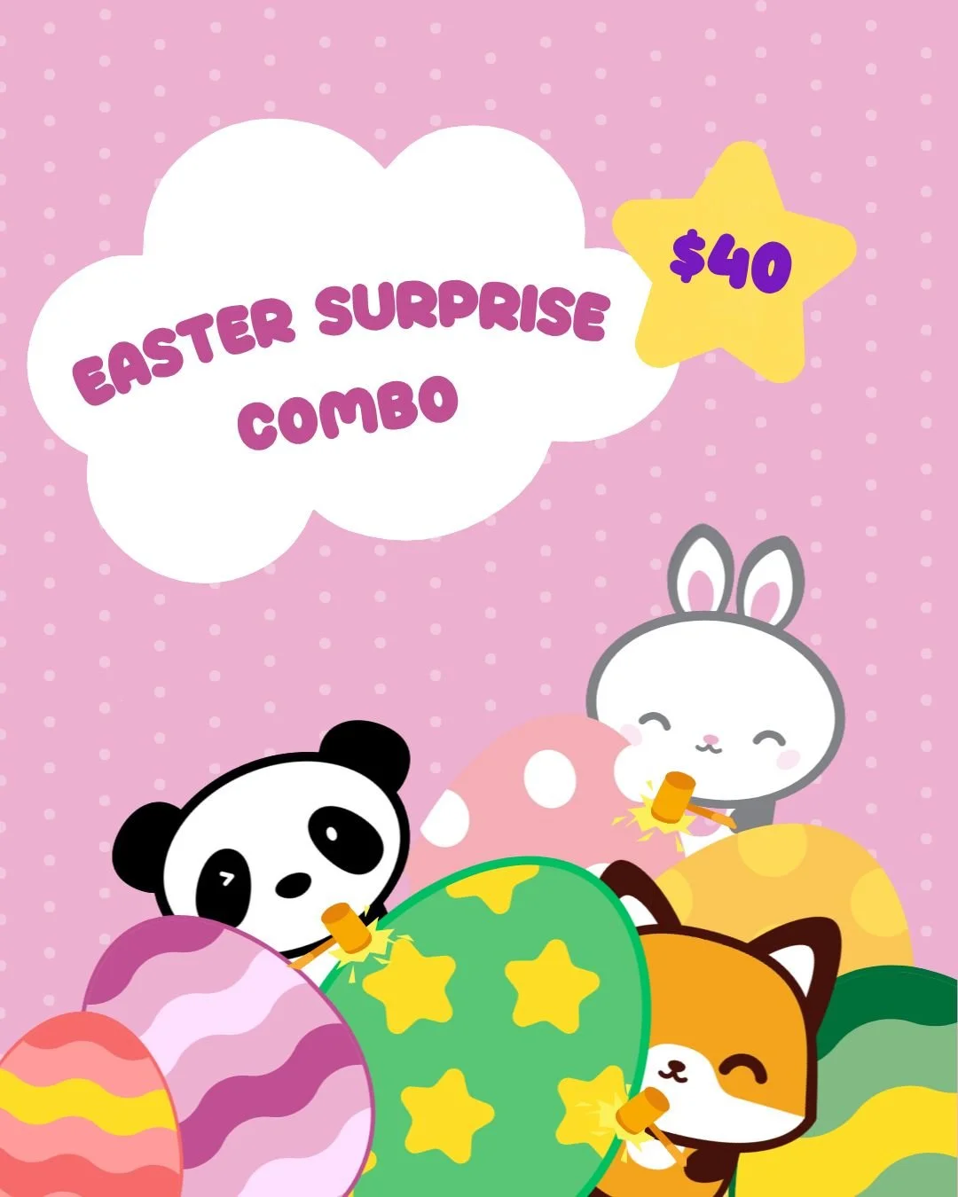 EASTER SURPRISE COMBO IS HERE! 🐰🥚✨

Make Easter extra fun for your little ones at Little Amigos! 💛

For just $40, our Easter Surprise Combo includes:
⭐ 2hr entry
⭐ 1 kids drink
⭐ 1 blind box
⭐ 1 surprise Easter egg

It&rsquo;s the perfect combo fo