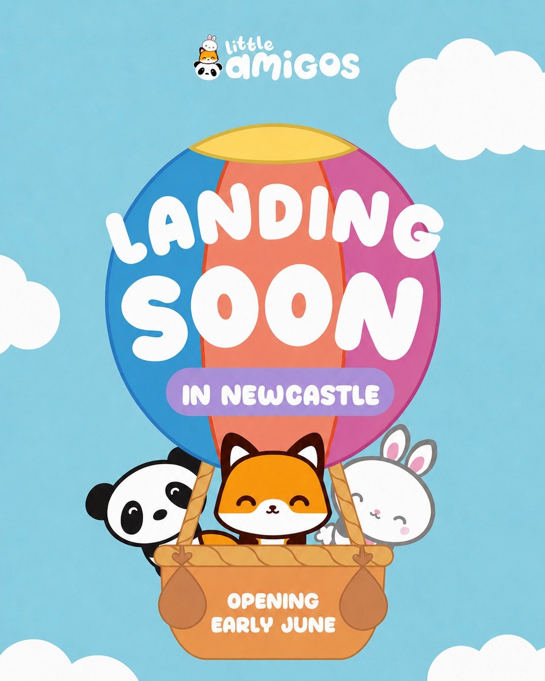 Guess what, Newcastle? 💕
You asked&hellip; and we listened!

Little Amigos is landing soon in Newcastle and we&rsquo;re soooo excited to bring our colourful playland, party fun, workshops and family caf&eacute; experience to you! 🎈✨

Get ready for 
