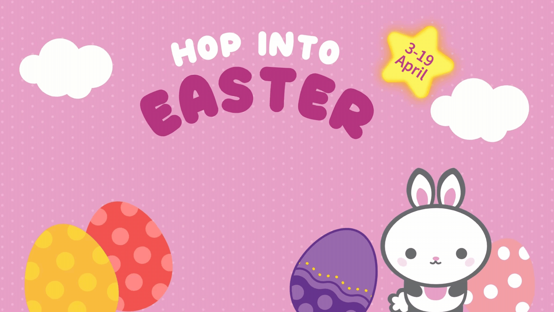 A cartoon girl with big, heart-shaped sunglasses and curly hair standing next to an easel with a blank canvas, colorful rainbow in the background, and a flower on the easel, promoting a coloring competition.