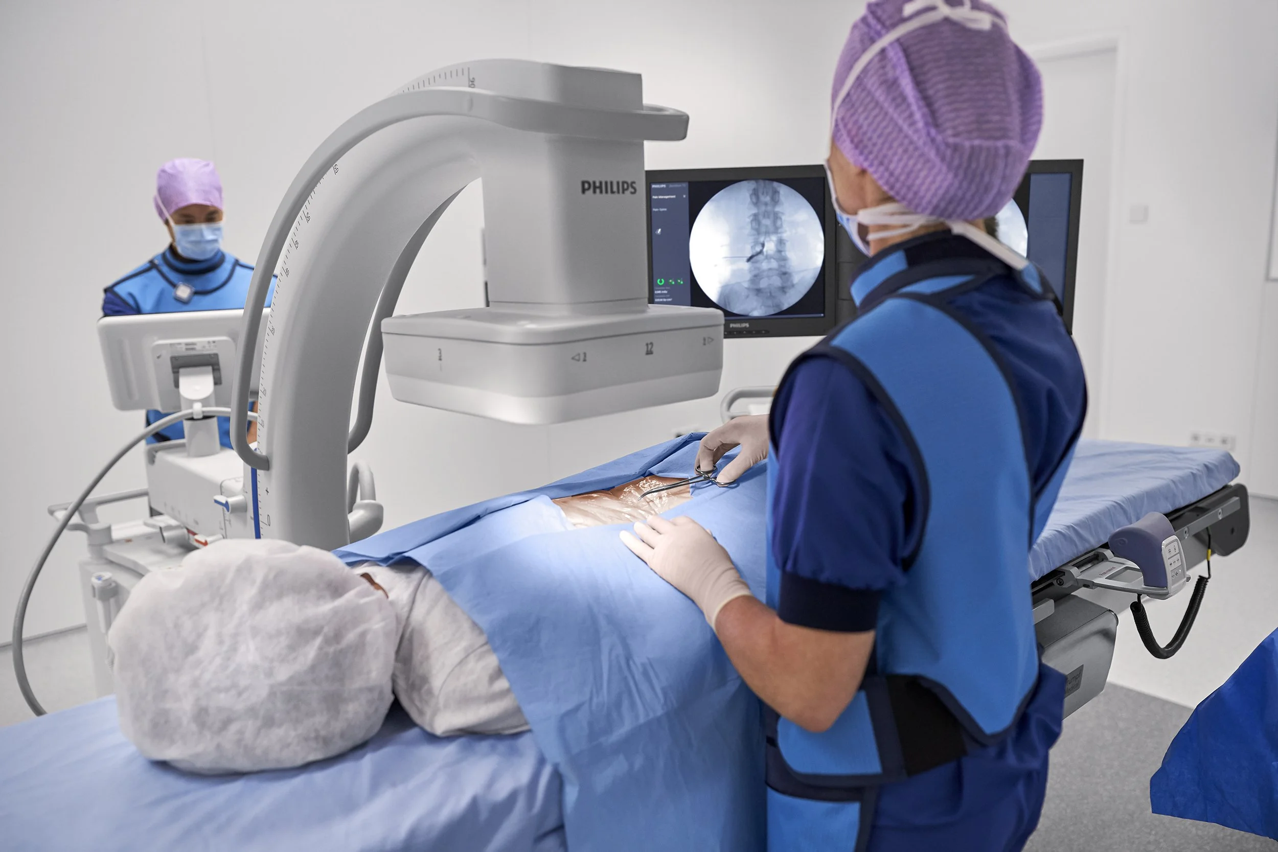 C-arm guided spine procedure