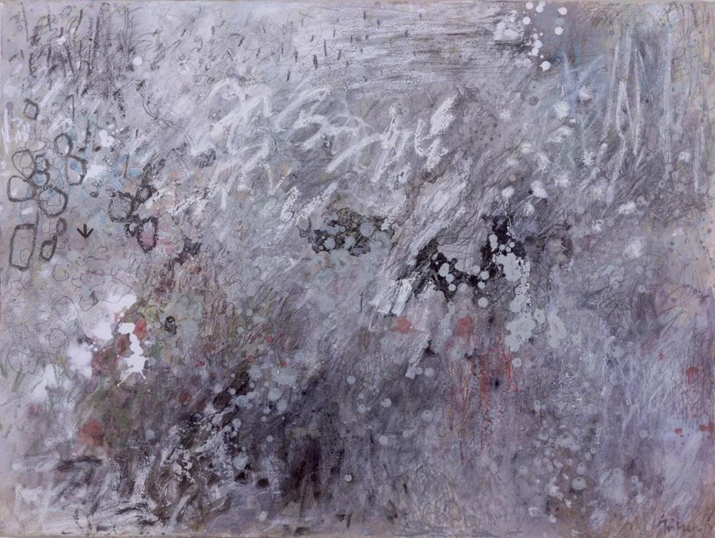 PETER GRIFFEN, Small Rocks and Wild Grass, mixed media on canvas, 91 cm x 122 cm