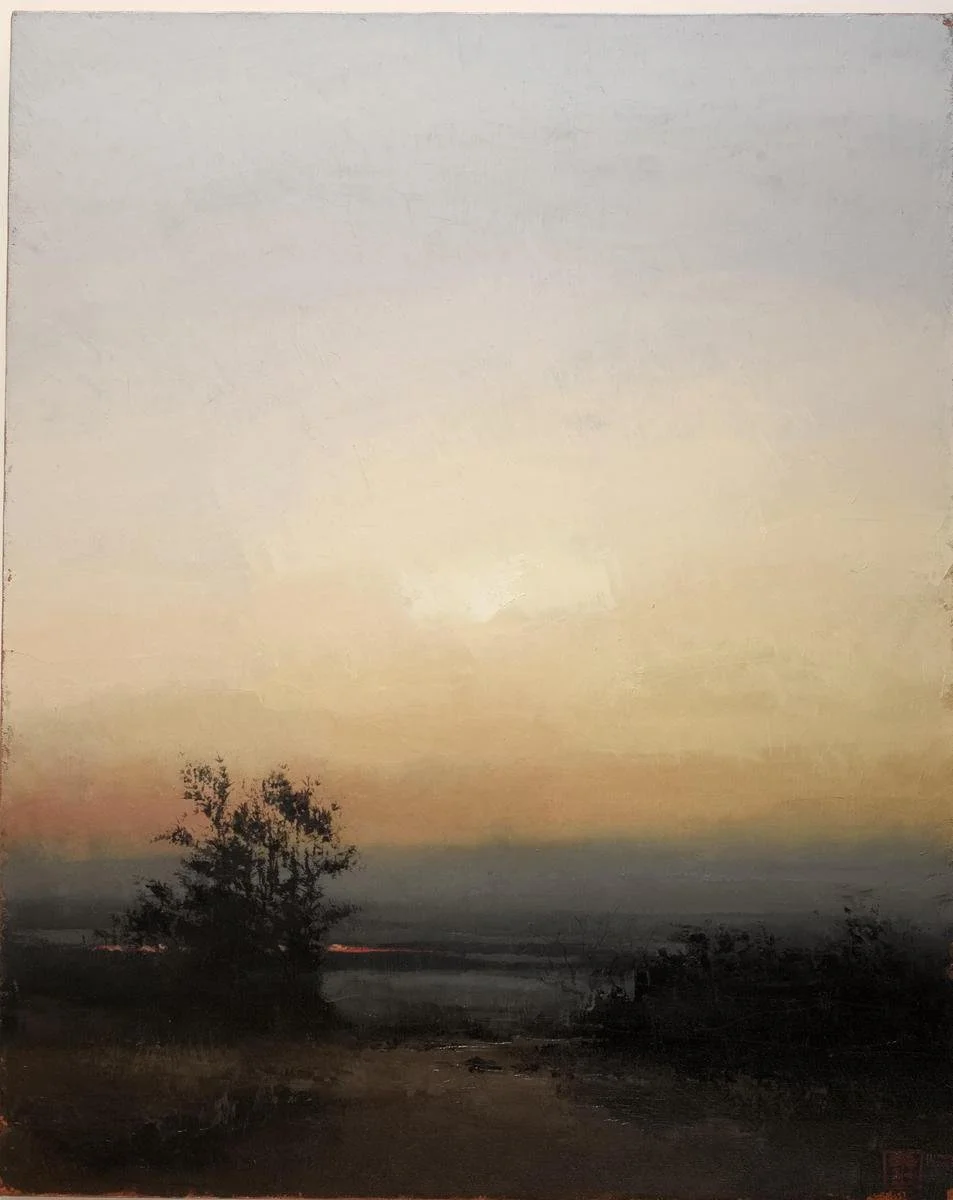 Philip Wolfhagen, Late Summer Nocturne, oil and beeswax on linen, 120 × 96 cm