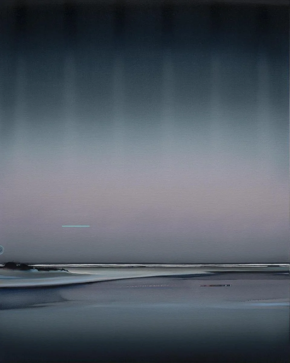 Julian Meagher, First light over Cuttagee #2, oil on linen, 153 × 122 cm