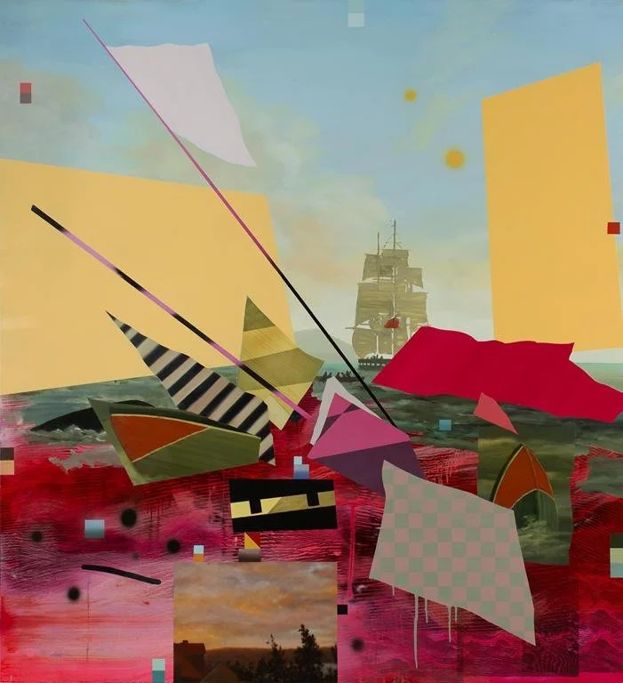 NEIL HADDON, A View of Water, acrylic, oil and lacquer on aluminum, 140 cm x 130 cm