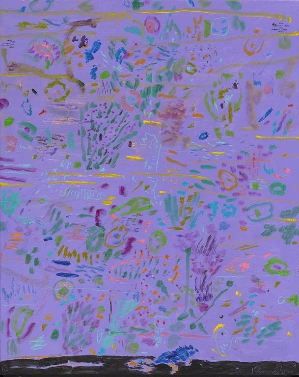 KEN DONE, Mauve reef, 2024, oil and acrylic on linen, 150 cm x 120 cm