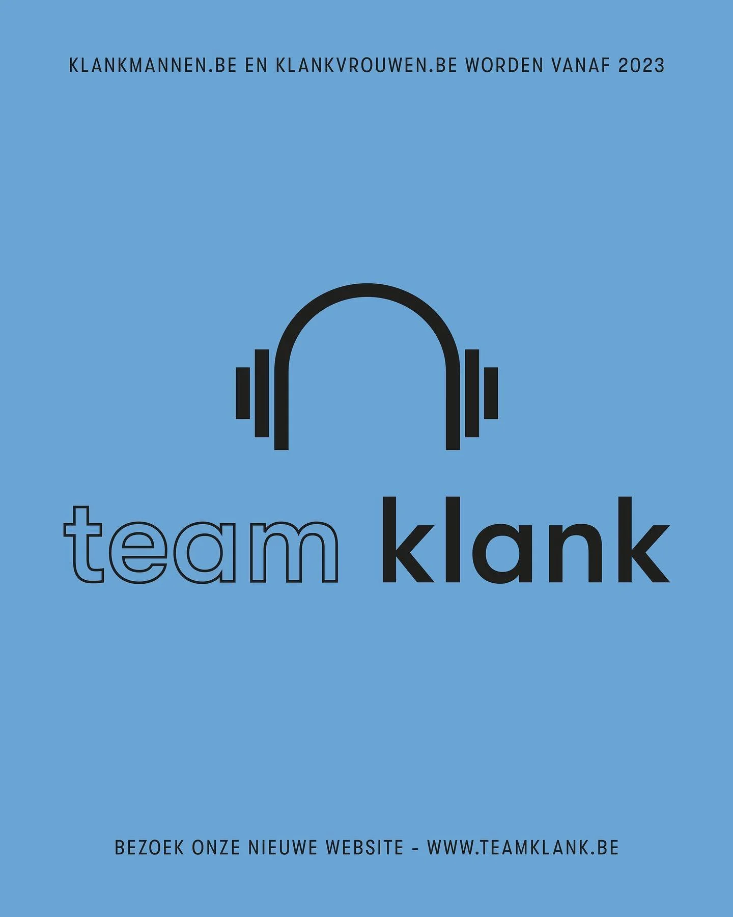 klankmannen.be krijgt een nieuw jasje: TeamKlank. 🥳 Voor onze planning en boeking kan je nog steeds terecht bij Stefanie via het telefoonnummer en e-mailadres in de bio, of op onze gloednieuwe website www.teamklank.be #teamklank #klankmannen #klankv
