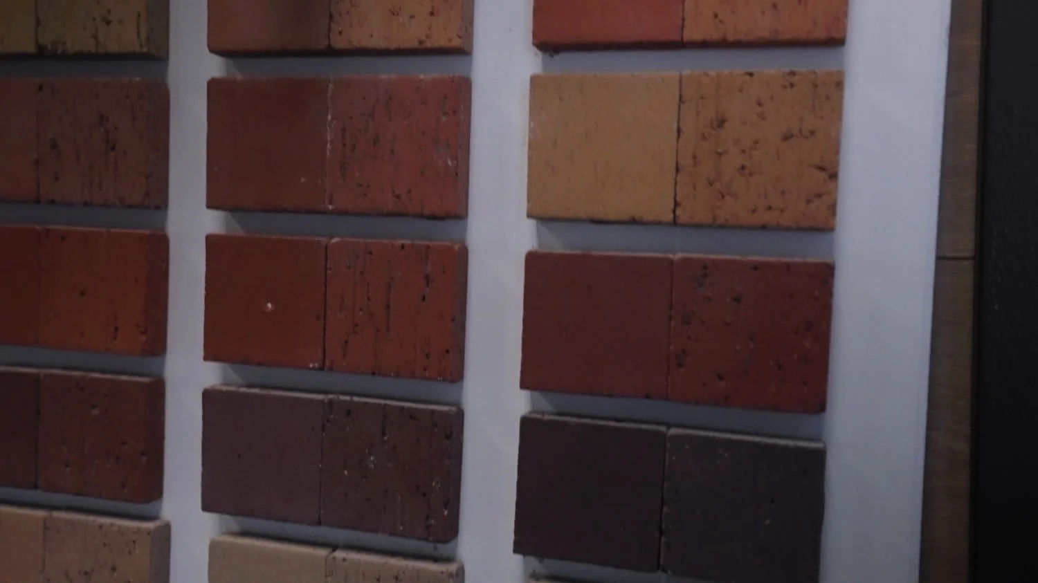 showroom Papillion, NE with stone samples and paver boards on display