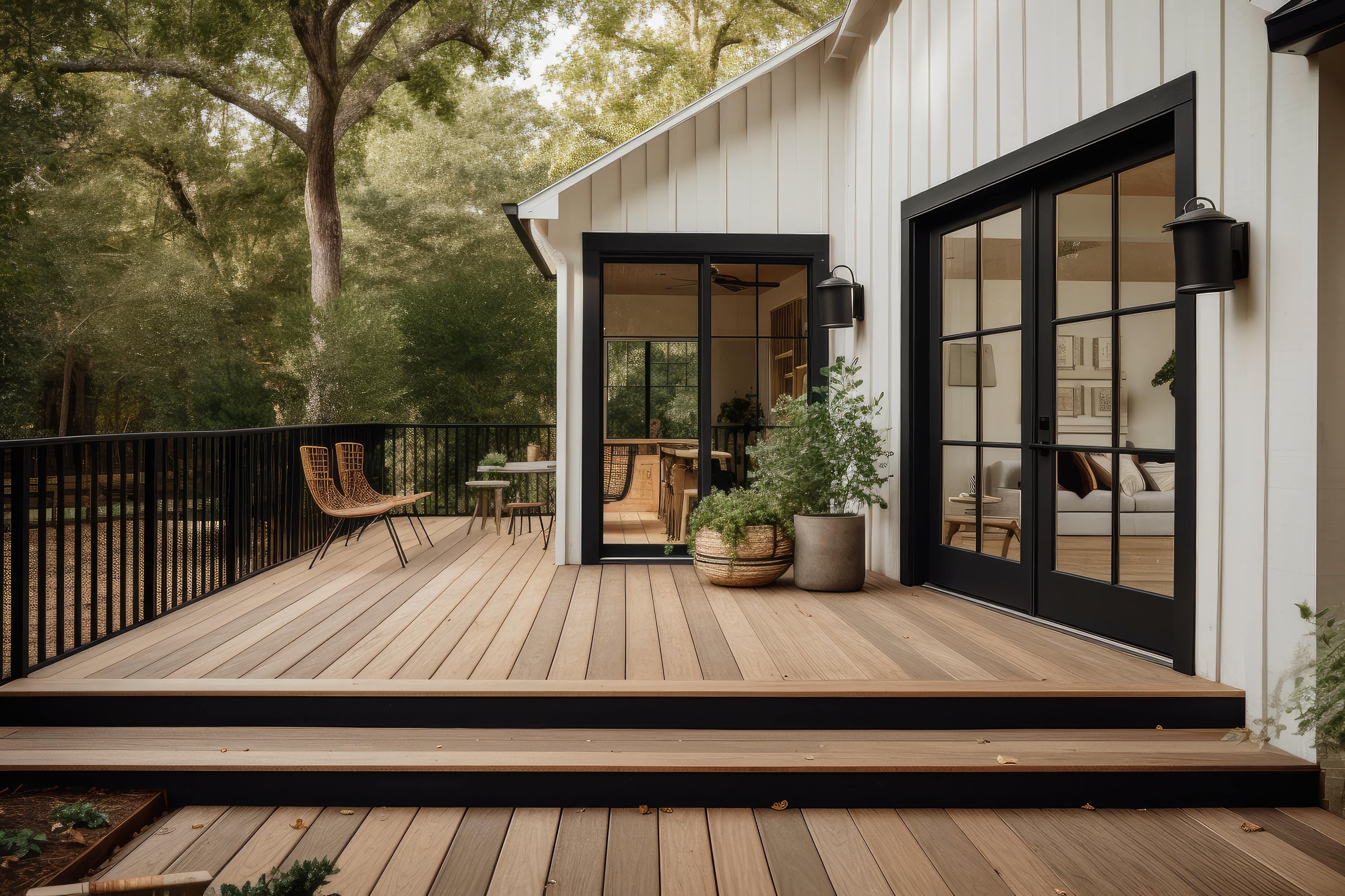 Spacious multi-level deck with a modern design in Blue Springs, MO