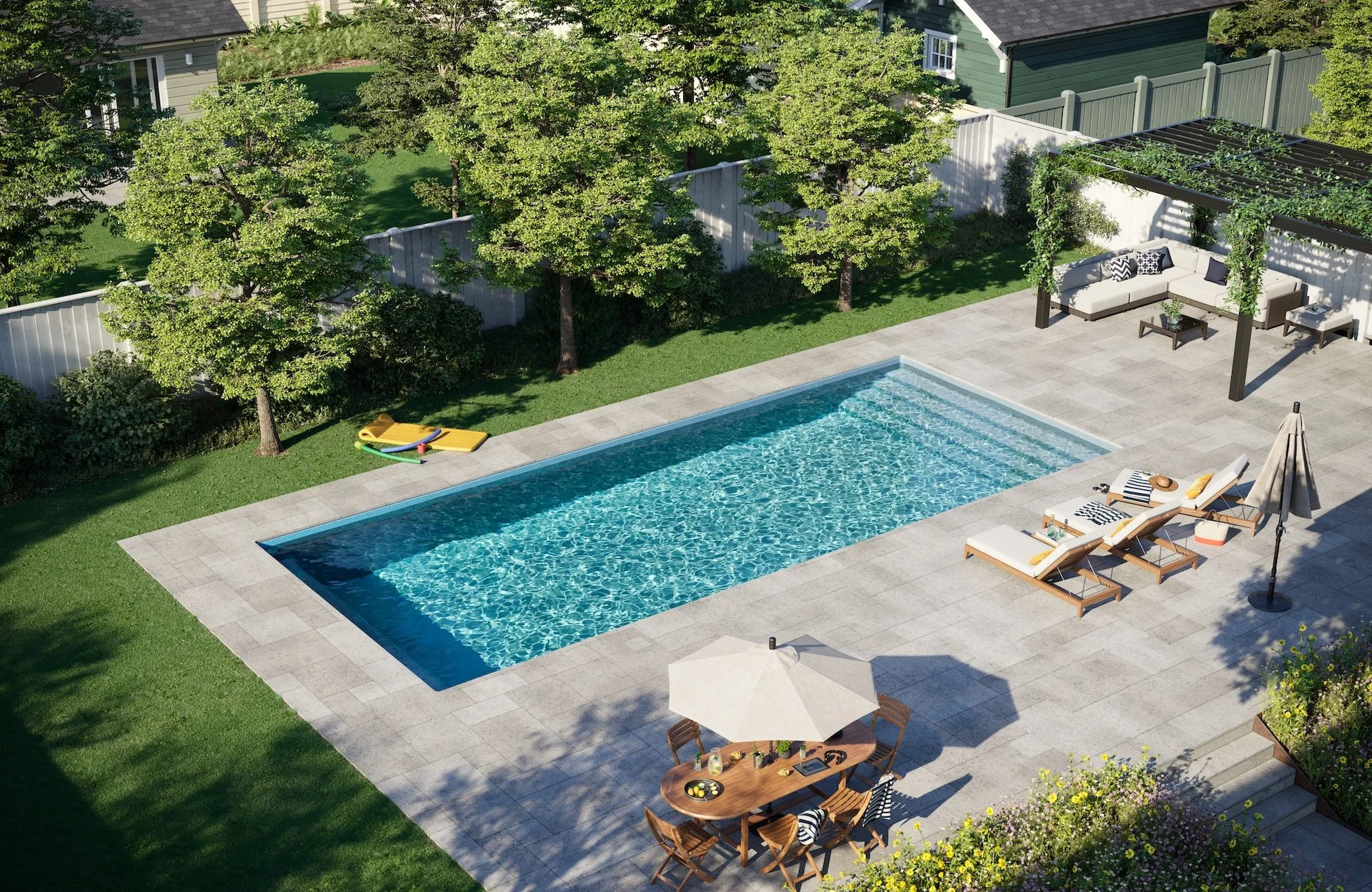 Gunite pool contractor project completed in Papillion, NE