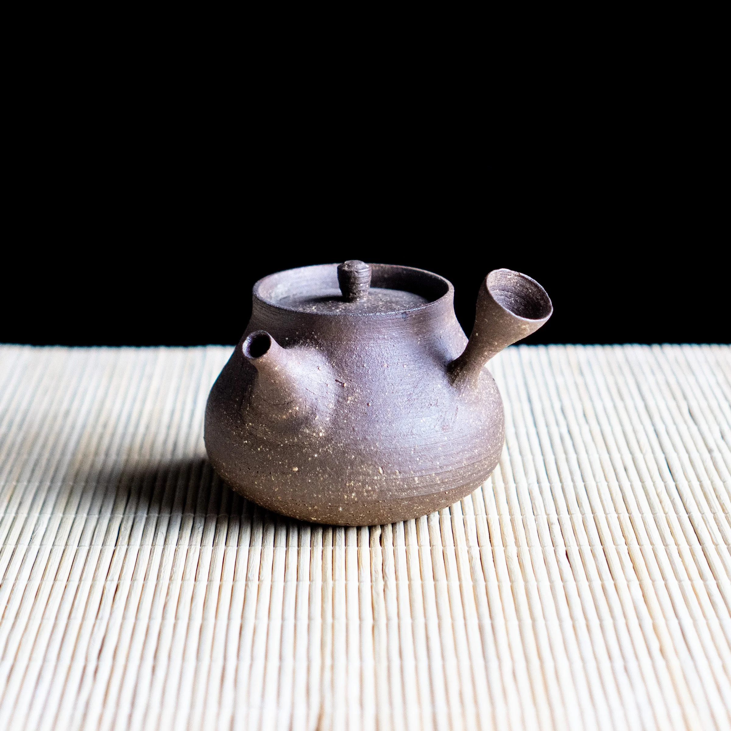 Dark stoneware Kyusu Teapot | 160ml